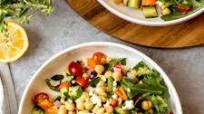 Greek Chickpea Salad with Arugula Greek Chickpea Salad with Arugula