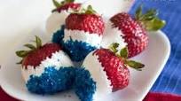 Red, White and Blue Chocolate Dipped Strawberries Red, White and Blue Chocolate Dipped Strawberries