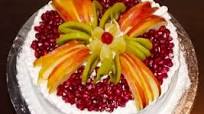 Simple Way to Make Speedy Eggless Vanilla Fresh Fruit Cake !! Simple Way to Make Speedy Eggless Vanilla Fresh Fruit Cake !!
