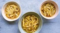 Golden Chicken Broth With Real Egg Noodles Recipe | The Nosher Golden Chicken Broth With Real Egg Noodles Recipe | The Nosher