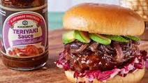 Gourmet Beef burger with caramelised red onions Gourmet Beef burger with caramelised red onions