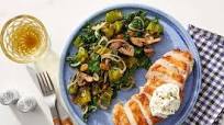 Seared Pork Chops & Tzatziki with Mushrooms, Kale & Shishito Peppers Seared Pork Chops & Tzatziki with Mushrooms, Kale & Shishito Peppers
