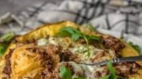 Beef and Sauce Stuffed Spaghetti Squash Beef and Sauce Stuffed Spaghetti Squash