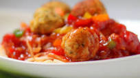 Spaghetti with Fish Meatballs