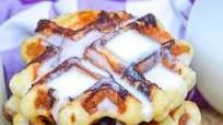 Cinnamon Roll Waffles with Cream Cheese Glaze Cinnamon Roll Waffles with Cream Cheese Glaze