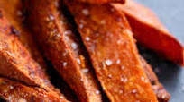 Crispy Sweet Potato Wedges with Garlic Avocado Aioli Crispy Sweet Potato Wedges with Garlic Avocado Aioli