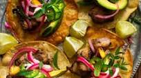 Mojito Pork Tostadas with Sweet Plantain Spears Mojito Pork Tostadas with Sweet Plantain Spears