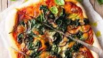 Spinach Pizza with Gorgonzola and Red Onion Spinach Pizza with Gorgonzola and Red Onion