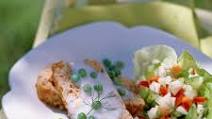 Herbed Salmon Loaf with Creamed Peas Herbed Salmon Loaf with Creamed Peas
