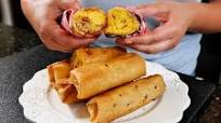 Making Disneyland Fried Breakfast Chimichangas (Bacon, Egg, And Cheese) Making Disneyland Fried Breakfast Chimichangas (Bacon, Egg, And Cheese)