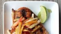 Grilled Pork Chops with Stone Fruit Slaw Grilled Pork Chops with Stone Fruit Slaw