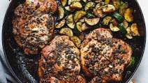 Garlic Butter Herb Pork Chops with Zucchini Garlic Butter Herb Pork Chops with Zucchini