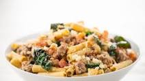 Italian Pork Wedding Pasta with Swiss chard and tomatoes Italian Pork Wedding Pasta with Swiss chard and tomatoes