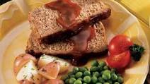 Meatloaf with Mustard-Barbecue Topping Meatloaf with Mustard-Barbecue Topping