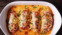 Easy Mozzarella Chicken with Marinara Sauce and Mushrooms Easy Mozzarella Chicken with Marinara Sauce and Mushrooms