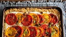 Lebneh Zaatar Tomato Pie Lebneh Zaatar Tomato Pie