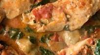 Creamy Chicken with Tomatoes and Spinach Creamy Chicken with Tomatoes and Spinach