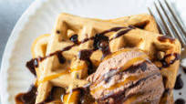 Chocolate Chip Waffles and Ice Cream Chocolate Chip Waffles and Ice Cream