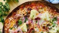 Hawaiian Tortilla Pizza with Ham, Bacon, and Pineapple Hawaiian Tortilla Pizza with Ham, Bacon, and Pineapple