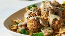 Mushroom Stroganoff with Wheatballs Mushroom Stroganoff with Wheatballs