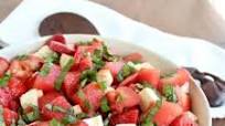 Strawberry Watermelon Caprese Salad Strawberry Watermelon Caprese Salad