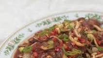 Fried Whole Fish With Shiitake, Black Beans and Chili Sauce Fried Whole Fish With Shiitake, Black Beans and Chili Sauce
