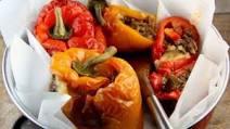 Stuffed Peppers with Ground Beef and Mushrooms Stuffed Peppers with Ground Beef and Mushrooms