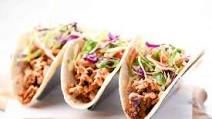 Korean Pork Tacos with Sriracha mayo and slaw Korean Pork Tacos with Sriracha mayo and slaw