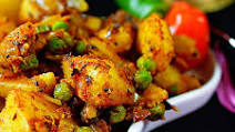 Aloo Matar Dry Sabji - Potato Peas Stir Fry Aloo Matar Dry Sabji - Potato Peas Stir Fry
