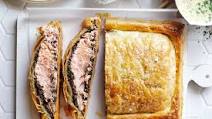 Salmon Wellington with white wine cream sauce recipe Salmon Wellington with white wine cream sauce recipe
