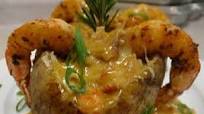 Seafood Stuffed Potato with Creamy Crawfish Sauce Seafood Stuffed Potato with Creamy Crawfish Sauce