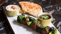 Barbecue wild boar souvlaki with sticky prune glaze Barbecue wild boar souvlaki with sticky prune glaze