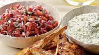 Naan dippers with fresh mint & coriander raita Naan dippers with fresh mint & coriander raita