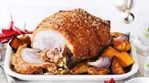 Stuffed pork with gravy Stuffed pork with gravy