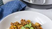 Instant Pot (or skillet) Indian-Spiced Ground Beef, Potatoes, & Peas a.k.a. Keema Aloo Mattar Instant Pot (or skillet) Indian-Spiced Ground Beef, Potatoes, & Peas a.k.a. Keema Aloo Mattar