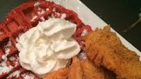 Red Velvet Belgian Waffles Red Velvet Belgian Waffles