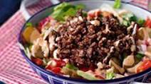 Burger in a bowl Burger in a bowl
