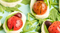 Ladybug Caprese Appetizers Ladybug Caprese Appetizers
