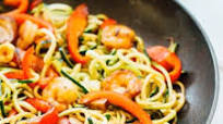 Shrimp and Zucchini Noodle Lo Mein Shrimp and Zucchini Noodle Lo Mein