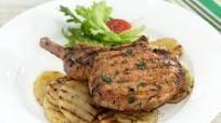 Spanish pork cutlets with chargrilled potatoes Spanish pork cutlets with chargrilled potatoes