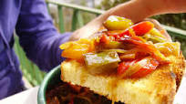 Bruschettas de pimiento dulce Bruschettas de pimiento dulce