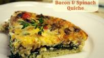 Crustless Bacon and Spinach Quiche Crustless Bacon and Spinach Quiche
