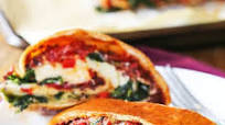 Veggie Stromboli Calzone Recipe Veggie Stromboli Calzone Recipe