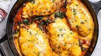 Tomato Spinach Chicken Skillet (Low Carb - Keto) Tomato Spinach Chicken Skillet (Low Carb - Keto)