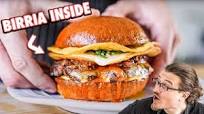 The Cheesy Birria Taco Burger The Cheesy Birria Taco Burger