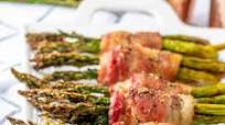 AIR FRYER BACON WRAPPED ASPARAGUS AIR FRYER BACON WRAPPED ASPARAGUS