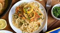 Chicken Francese with Spaghetti Chicken Francese with Spaghetti