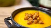 Hummus and Butternut Squash Soup with Roasted Chickpeas Hummus and Butternut Squash Soup with Roasted Chickpeas