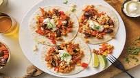 Mexican Pork Tostadas with Sour Cream & Cheddar Mexican Pork Tostadas with Sour Cream & Cheddar