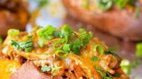 Pressure Cooker BBQ Chicken Stuffed Sweet Potatoes Pressure Cooker BBQ Chicken Stuffed Sweet Potatoes